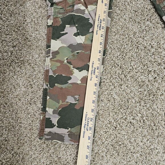 Anthropologie Cargo Pants Womens 27 Camo Camouflage Cargo Pants Distressed Y2K - Picture 9 of 11